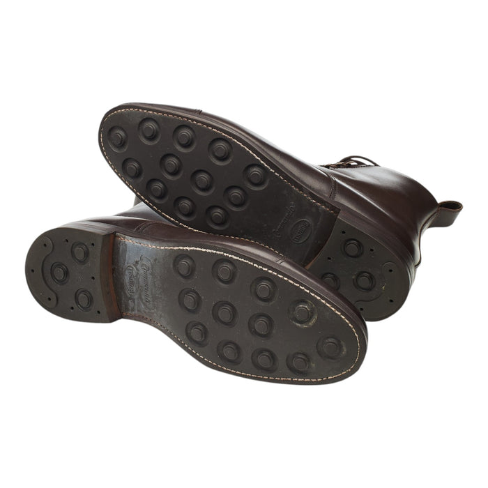 '101487' Dark Brown Leather Cap Toe Boots UK 6.5 E