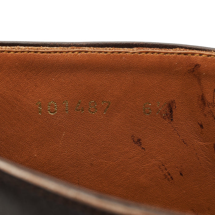 '101487' Dark Brown Leather Cap Toe Boots UK 6.5 E