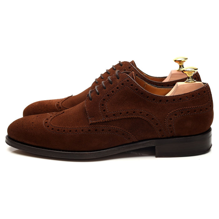 '108970' Brown Suede Derby Brogues UK 7