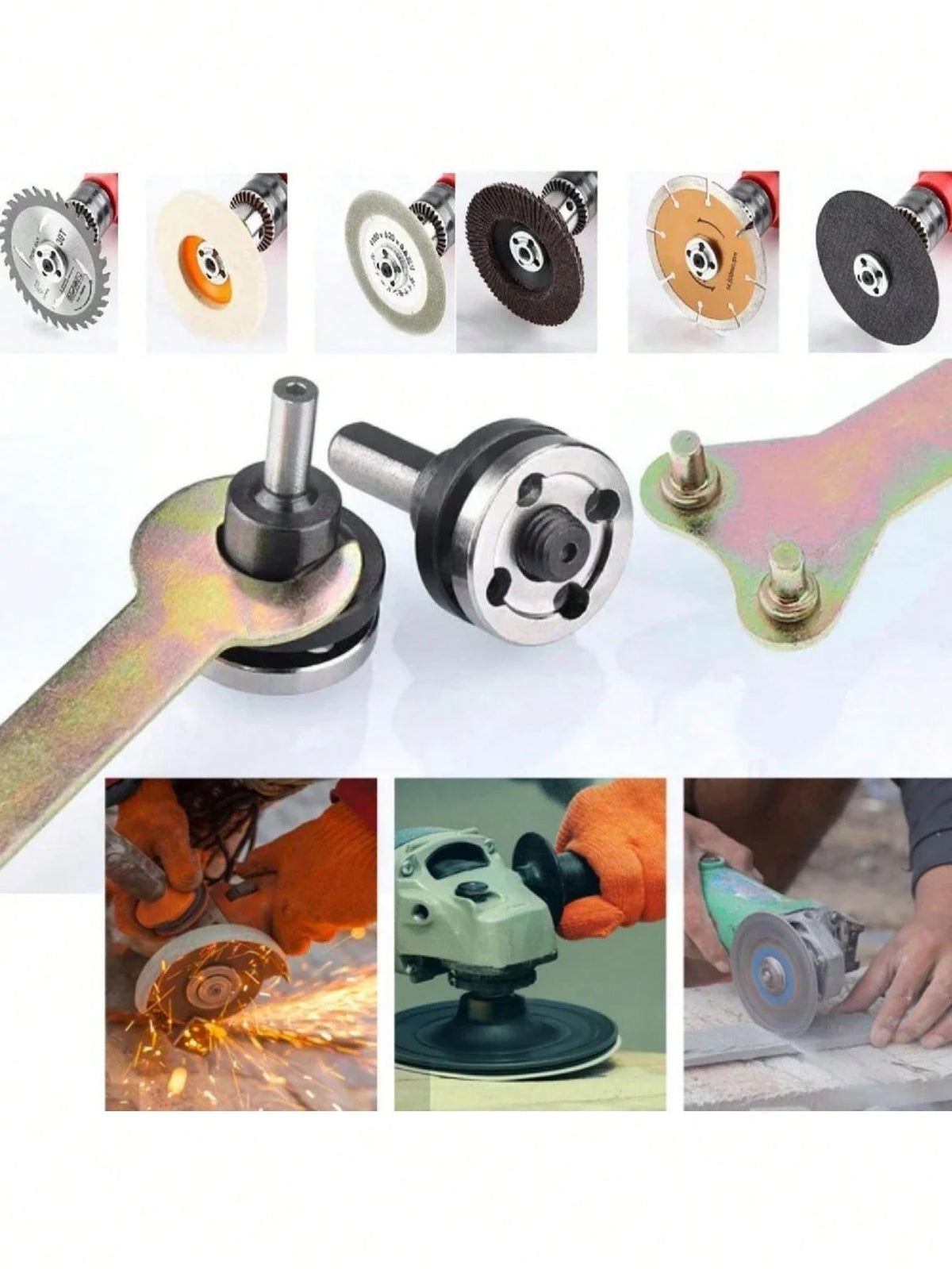 10mm Drill Angle Grinder Metal Connection Kits- Grinding Adapter For Cutting Discs & Polishing Wheels