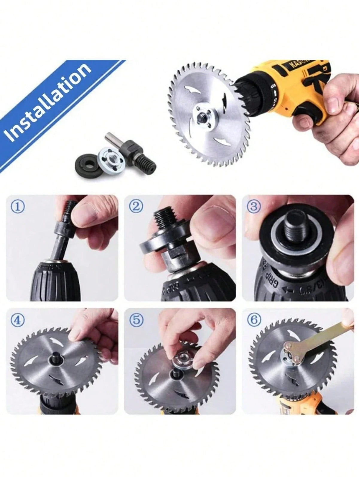 10mm Drill Angle Grinder Metal Connection Kits- Grinding Adapter For Cutting Discs & Polishing Wheels