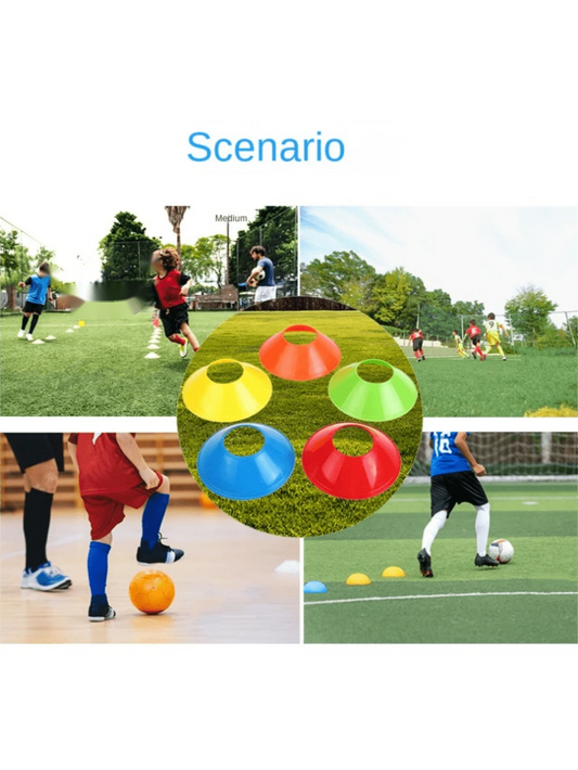 10pcs/15pcs/20pcs/30pcs Soccer Training Markers, Round Flat Agility Discs, Speed & Coordination Drills Cones