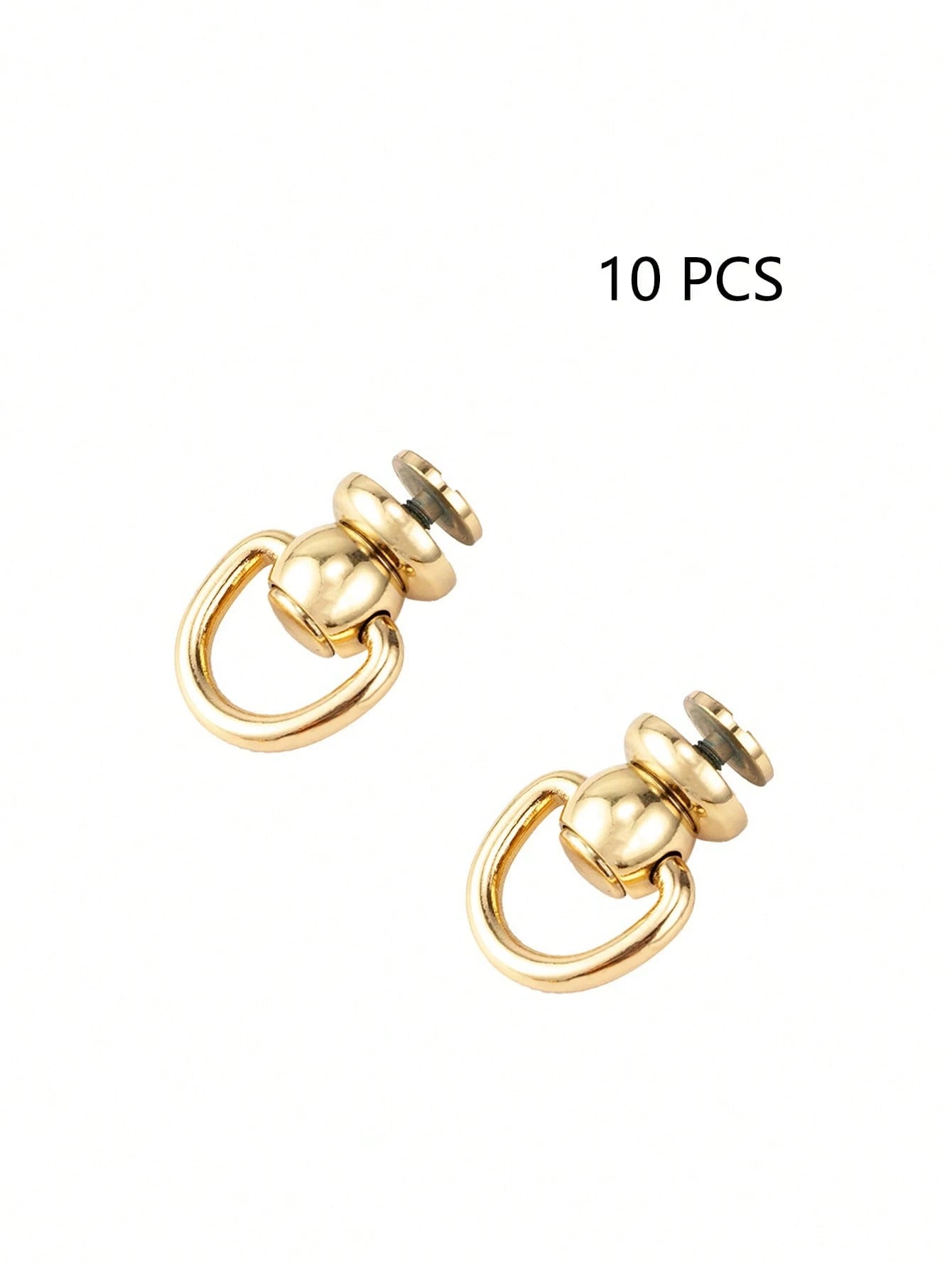 10pcs New Side Buckle Screw Loop Connector Rivet Zipper Change Buckle DIY Accessories Replacement, Reusable Bag Accessories, Handbag, Tote Bag, Backpack Carabiner Clip