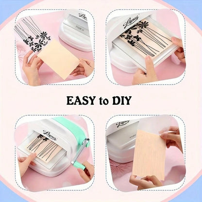 10pcs Plastic Embossing Folder Set For DIY Crafts: Template Mold Stamp Stencil For Scrapbook, Card Making, Album Decoration- Handmade Arts And Craft Supplies