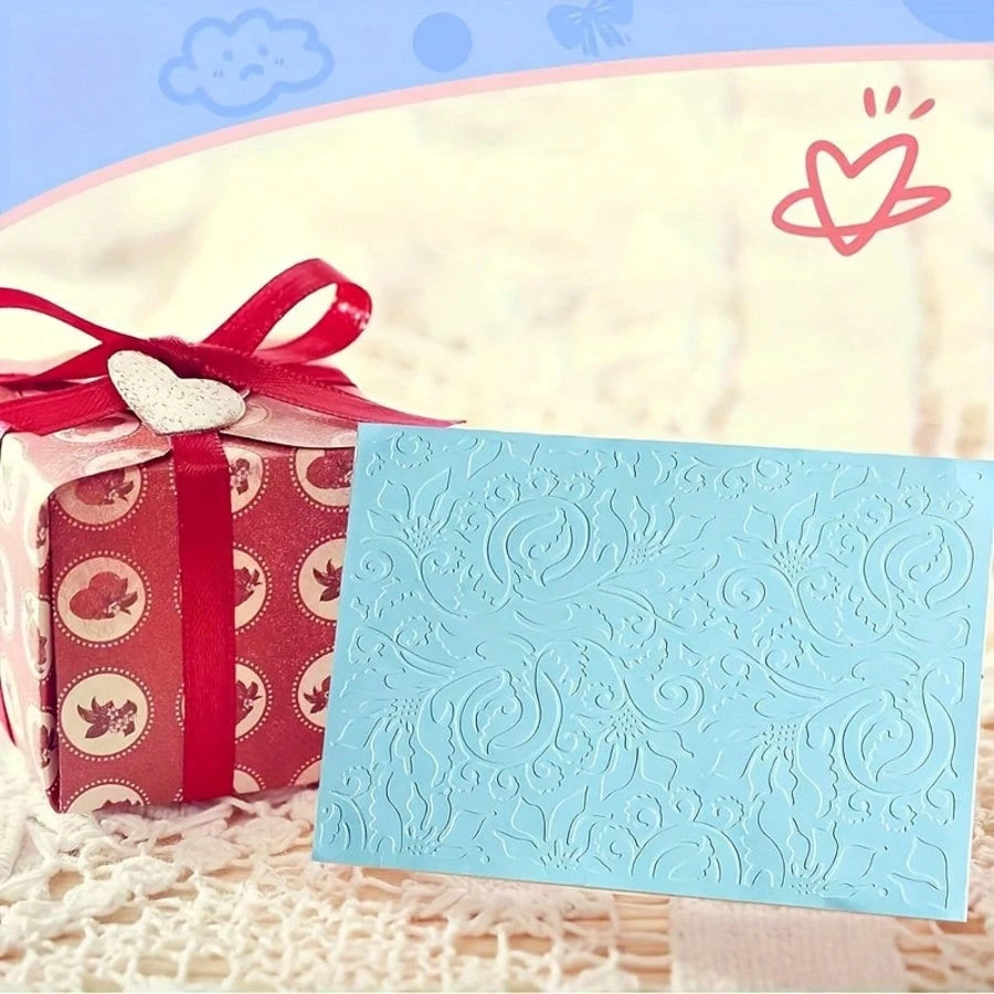 10pcs Plastic Embossing Folder Set For DIY Crafts: Template Mold Stamp Stencil For Scrapbook, Card Making, Album Decoration- Handmade Arts And Craft Supplies