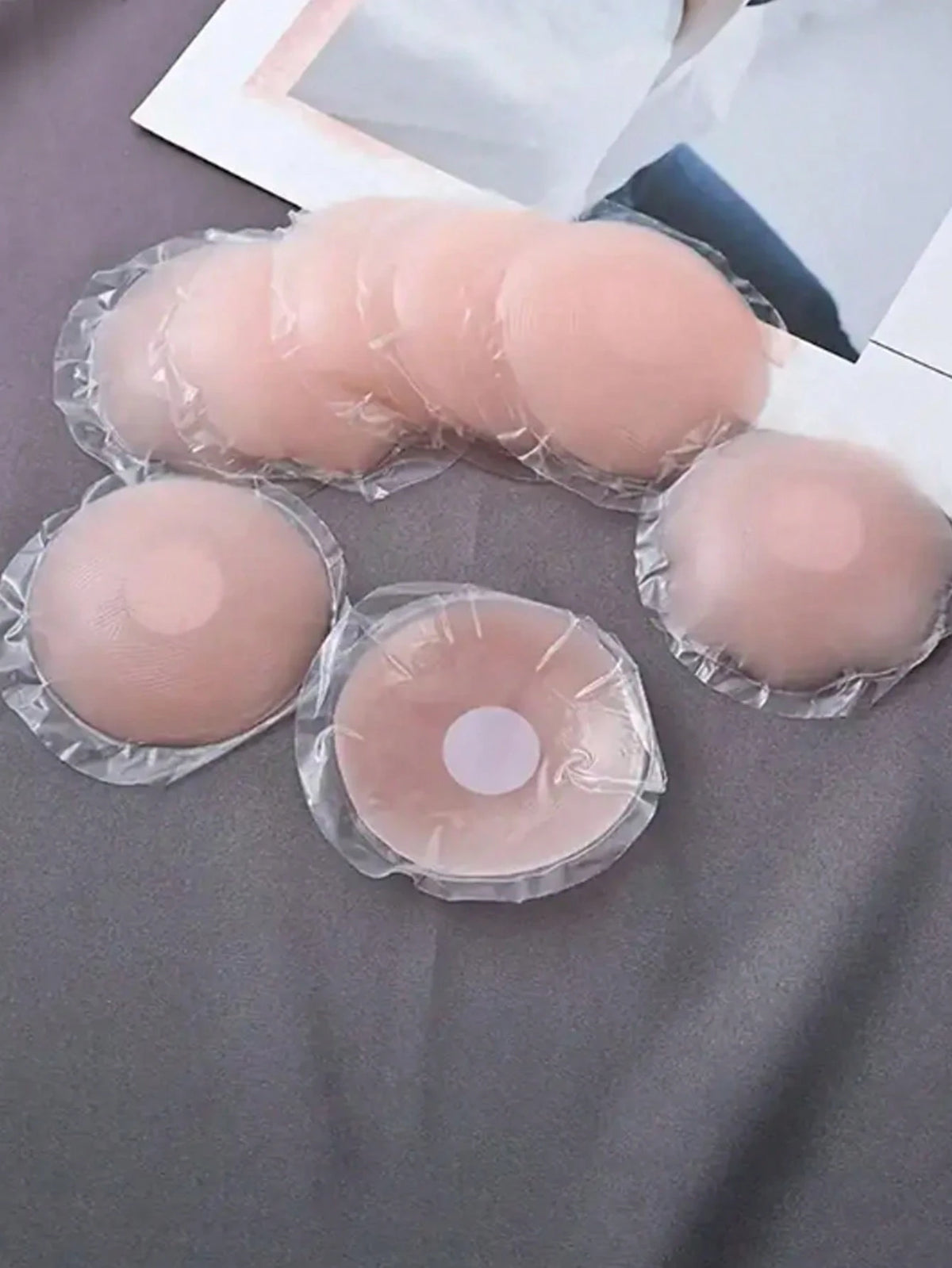 10pcs Reusable Seamless Silicone Bra Liners- Invisible, Self-Adhesive, Nipple Concealer For Women- Comfortable, Breathable, Easy To Clean Bra Accessories