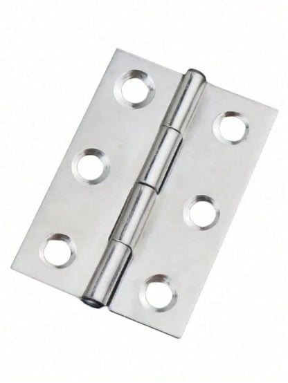 10pcs Stainless Steel Door Hinges, Cabinet Doors Windows Wooden Box Flat Hinges, Home Furniture Hardware Accessories