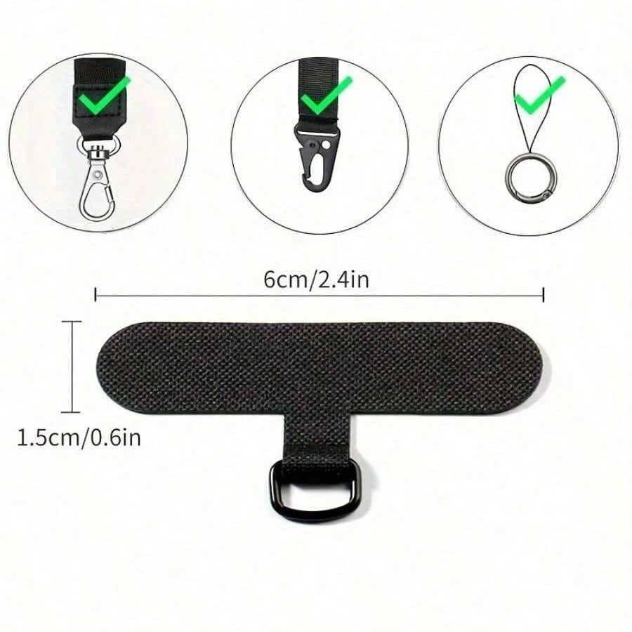 10pcs Universal Phone Lanyard, 2.4 Inch, Nylon Detachable Hanging Strap With Card Pad, Smartphone Wristband Tether Pad Compatible With Android And Most Smartphone,Gifts For Mother, Family, Friends, Bi