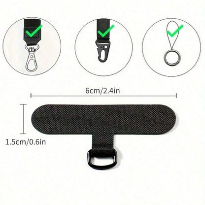 10pcs Universal Phone Lanyard, 2.4 Inch, Nylon Detachable Hanging Strap With Card Pad, Smartphone Wristband Tether Pad Compatible With Android And Most Smartphone,Gifts For Mother, Family, Friends, Bi