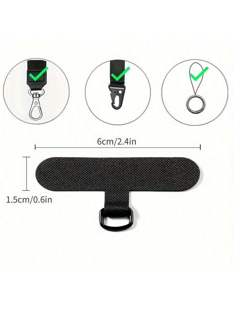 10pcs Universal Phone Lanyard, 2.4 Inch, Durable Nylon Detachable Neck Strap With Card Holder And Smart Phone Loop Patch