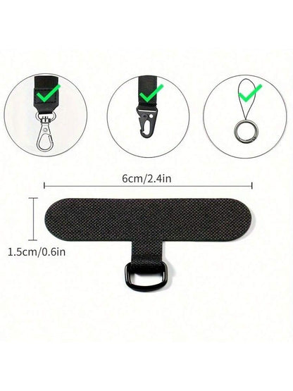 10pcs Universal Phone Lanyard, 2.4 Inch, Durable Nylon Detachable Neck Strap With Card Holder And Smart Phone Loop Patch