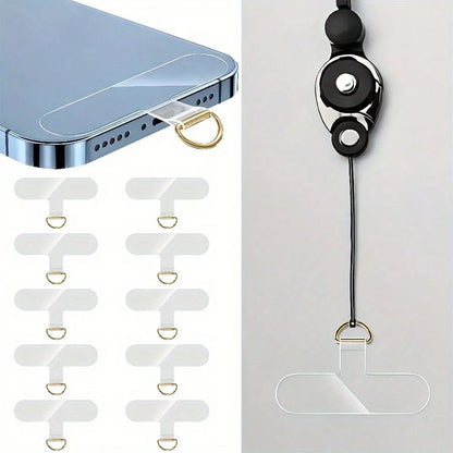 10pcs Universal Phone Lanyard, 2.4 Inch, Nylon Detachable Hanging Strap With Card Pad, Smartphone Wristband Tether Pad Compatible With Android And Most Smartphone,Gifts For Mother, Family, Friends, Bi