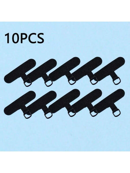 10pcs Universal Phone Lanyard, 2.4 Inch, Durable Nylon Detachable Neck Strap With Card Holder And Smart Phone Loop Patch