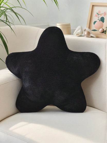 11.81"/15.74" Cute Star Shaped Throw Pillow, Soft Faux Fur Material, Christmas Home Decor For Sofa, Bedroom, Living Room, Great Christmas Gift For Family And Friends