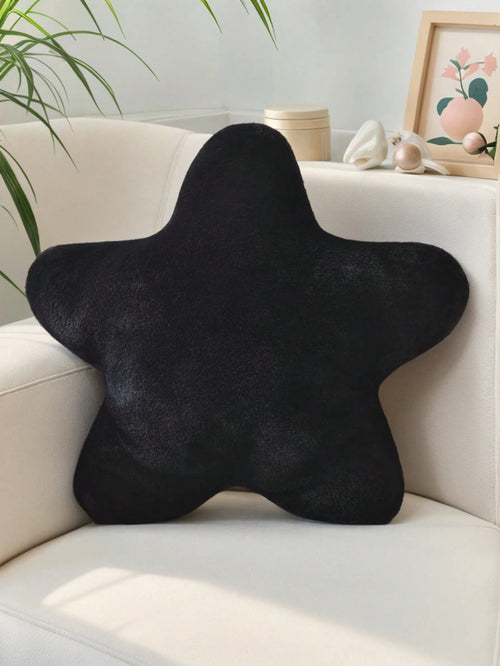11.81"/15.74" Cute Star Shaped Throw Pillow, Soft Faux Fur Material, Christmas Home Decor For Sofa, Bedroom, Living Room, Great Christmas Gift For Family And Friends
