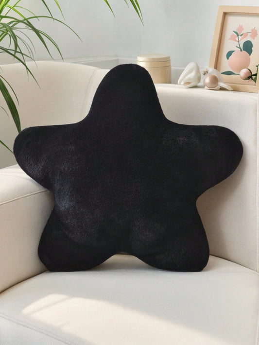 11.81"/15.74" Cute Star Shaped Throw Pillow, Soft Faux Fur Material, Christmas Home Decor For Sofa, Bedroom, Living Room, Great Christmas Gift For Family And Friends