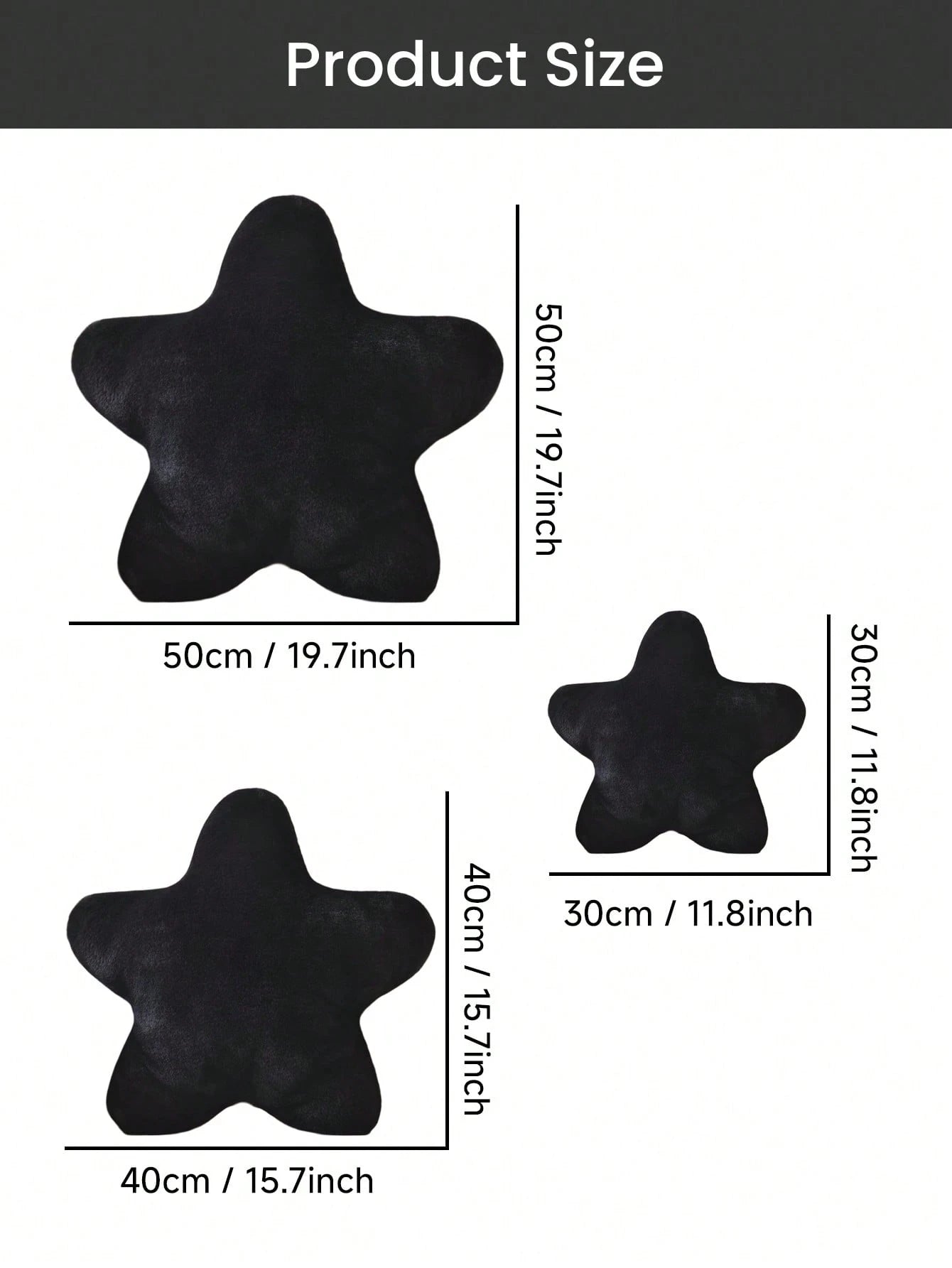 11.81"/15.74" Cute Star Shaped Throw Pillow, Soft Faux Fur Material, Christmas Home Decor For Sofa, Bedroom, Living Room, Great Christmas Gift For Family And Friends