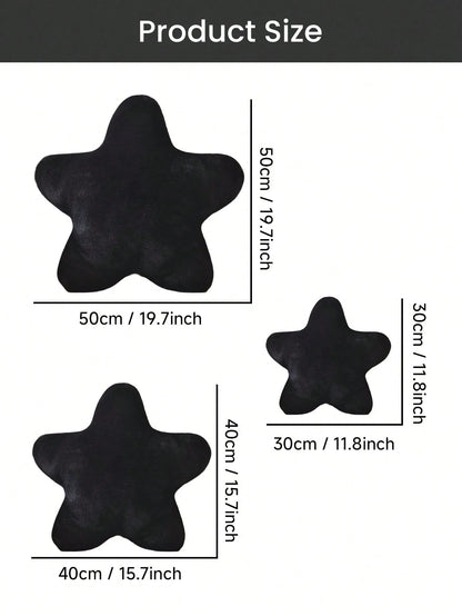 11.81"/15.74" Cute Star Shaped Throw Pillow, Soft Faux Fur Material, Christmas Home Decor For Sofa, Bedroom, Living Room, Great Christmas Gift For Family And Friends