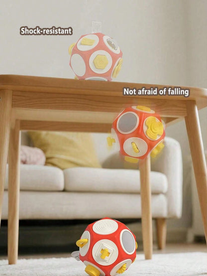 12-In-1 Baby Sensory Busy Ball- Montessori Cube Toys, Educational Learning Activities Travel Toys, Develop Fine Motor Skills, Airplane Car Seat Travel Stress Relief Toys, Portable Baby Busy Board, Ne