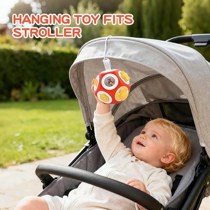 12-In-1 Baby Sensory Busy Ball- Montessori Cube Toys, Educational Learning Activities Travel Toys, Develop Fine Motor Skills, Airplane Car Seat Travel Stress Relief Toys, Portable Baby Busy Board, Ne
