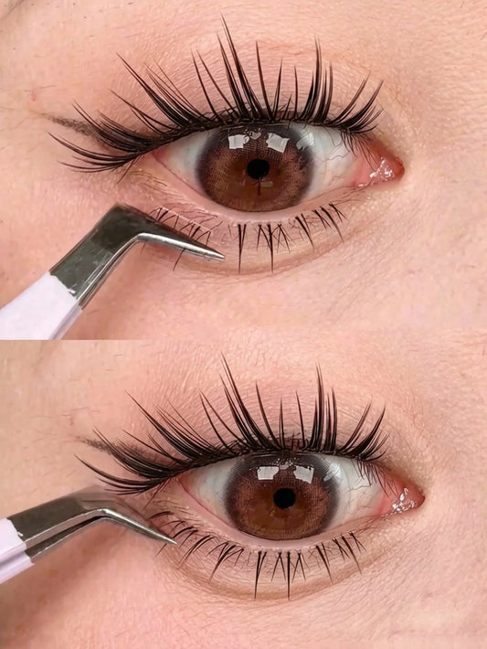 120 Clusters Glue-Free Lower Eyelashes, Cartoon Style Lower Eyelashes, Natural Soft Fit To Eyes, Comfortable To Wear, Boxed For Easy Carrying, Suitable For Various Makeup Looks, Eyelash Clusters, Fals