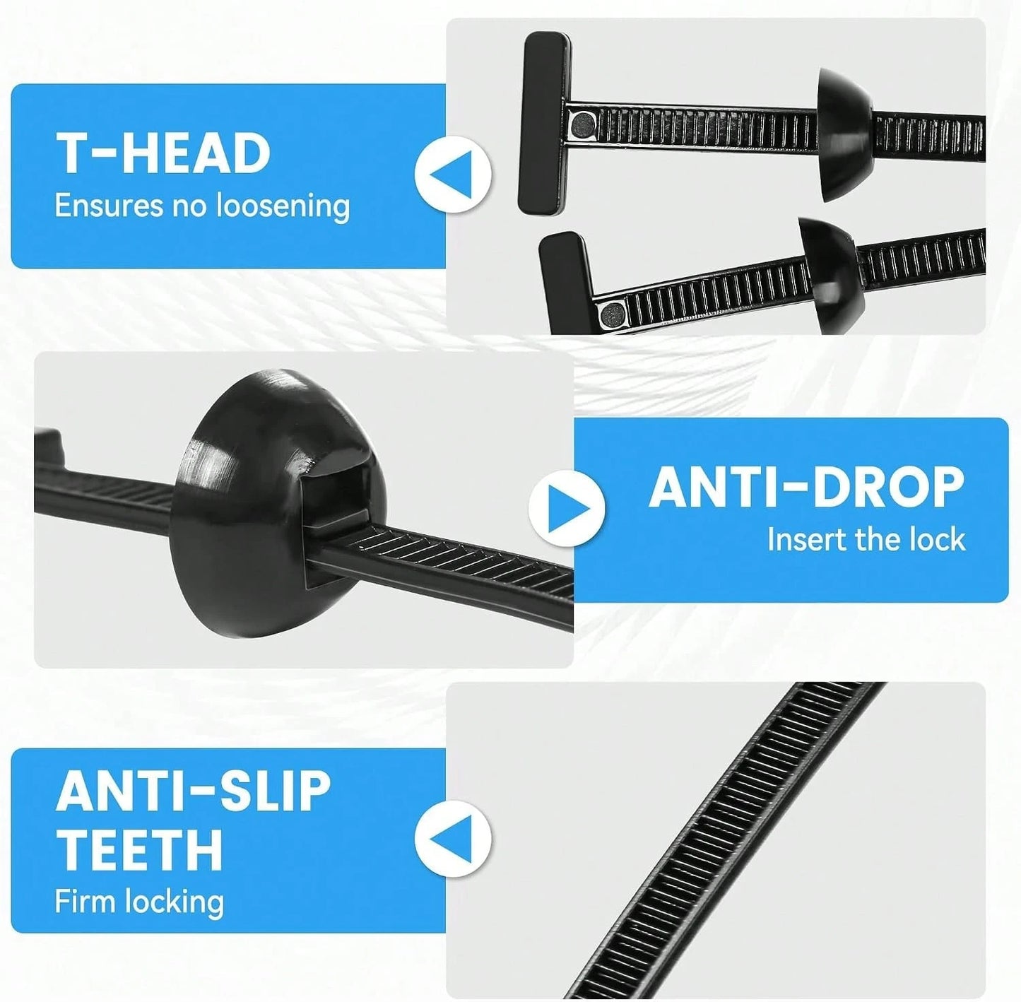 120 PCS Cable Tie Buckle For Car, Nylon Universal Zip Ties, New T Nylon Automotive Cable Clips For Car Fender, Engine Cover, Mudguard Fastener, Automotive Replacement Screw Fixing.