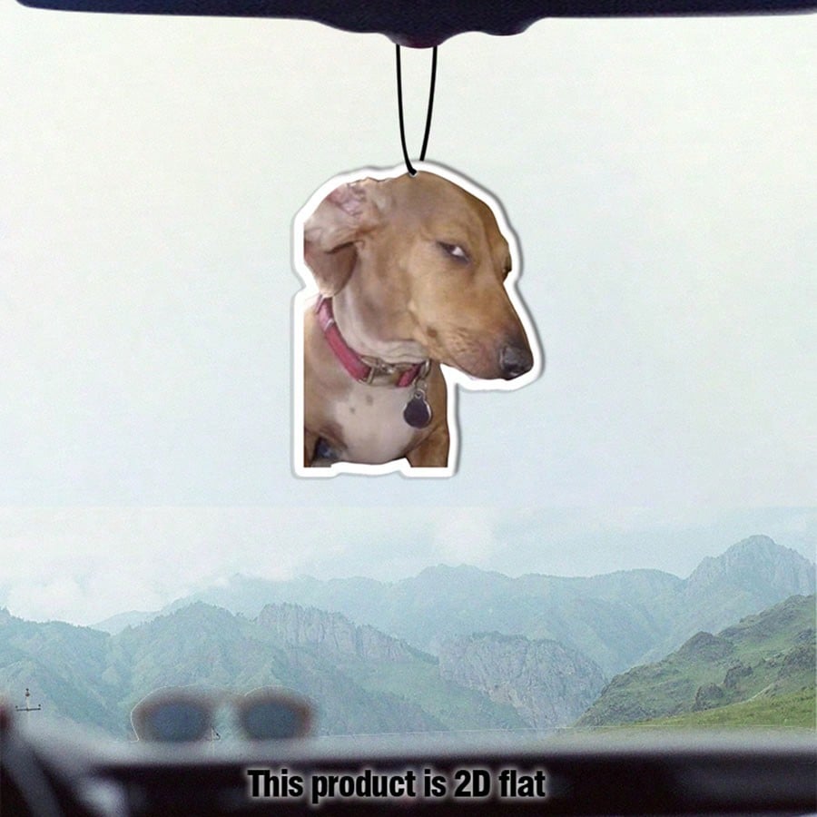 12pcs Car Air Fresheners- Funny Dog Freshener Hanging 2.76in Ornaments Refresh Air Fragrant Pendant Essential Gift For 2D Flat Car Accessories Decoration Interior Home Household Long-Lasting Scent
