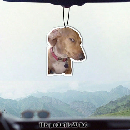 12pcs Car Air Fresheners- Funny Dog Freshener Hanging 2.76in Ornaments Refresh Air Fragrant Pendant Essential Gift For 2D Flat Car Accessories Decoration Interior Home Household Long-Lasting Scent