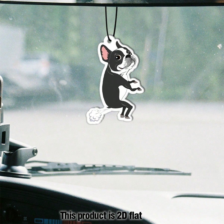 12pcs Car Air Fresheners- Funny Dog Freshener Hanging 2.76in Ornaments Refresh Air Fragrant Pendant Essential Gift For 2D Flat Car Accessories Decoration Interior Home Household Long-Lasting Scent