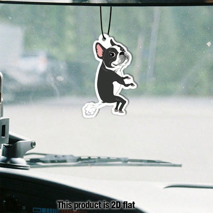 12pcs Car Air Fresheners- Funny Dog Freshener Hanging 2.76in Ornaments Refresh Air Fragrant Pendant Essential Gift For 2D Flat Car Accessories Decoration Interior Home Household Long-Lasting Scent