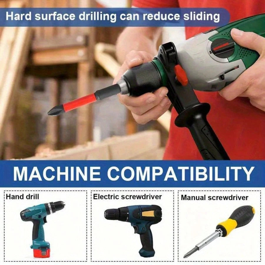 12pcs Professional Anti-Slip Drill Bit Set- S2 Impact Drill Bits| 1/4" Hex Shank, Suitable For Electric/Manual Screwdrivers (Magnetic Holder, Essential For Home/Auto/DIY)