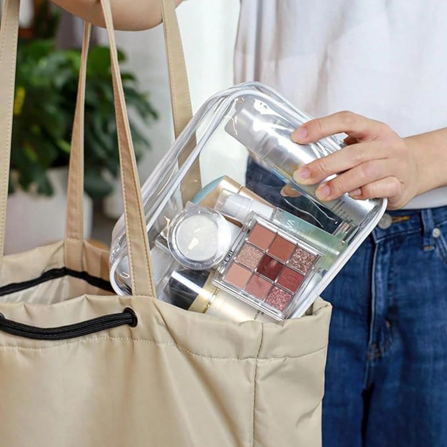 12pcs Transparent PVC Zipper Makeup Bags- High Quality Cosmetic And Toiletry Storage Pouches, Ideal For Travel, Bathroom And Holiday Essentials. Bathroom Accessories, Makeup Bag, Cosmetic Bag, Travel