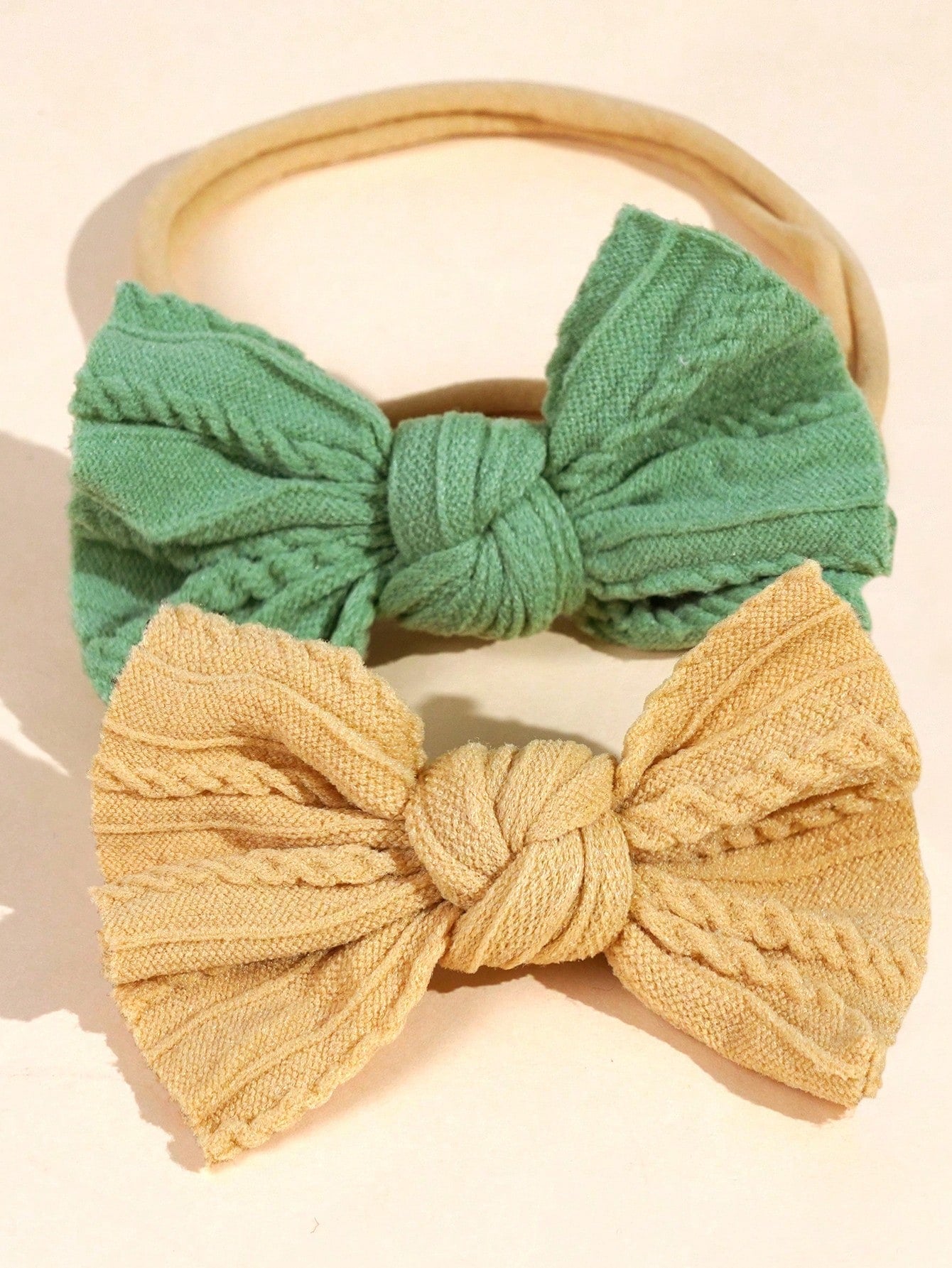 15/30pcs Baby Nylon Bow Headbands, Jacquard Textured Fabric, Soft And Skin-Friendly, Suitable For Newborns, Baby Girls And Toddlers