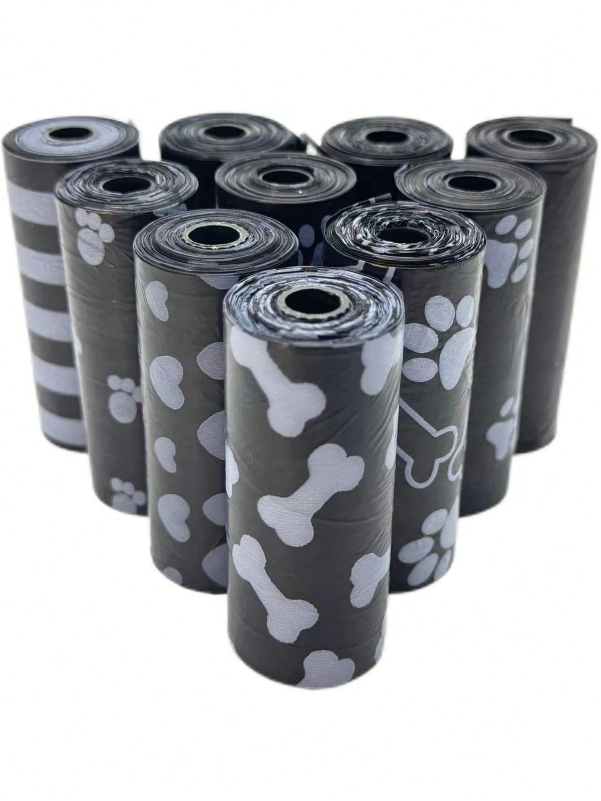 150/300pcs Black Portable Pet Waste Bags, Easy To Clean (15pcs/Roll), Thick & Durable, Odor-Proof, Suitable For Outdoor Pets (Cats & Dogs)