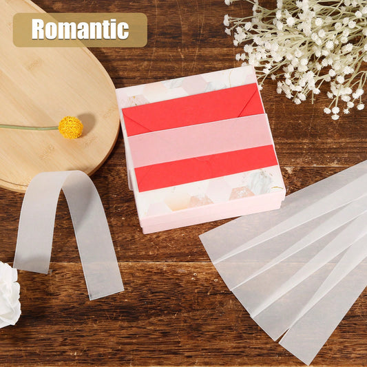 150pcs Vellum Belly Bands, Invitation Accessories- 31x4cm/12.2x1.57 Inch, Off-White, Smooth Paper Finish, Arts & Crafts