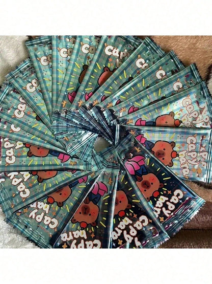 160pcs/Box Random Capybara Card Series, Cute Dolphin Flashcards, Anime Theme, 5pcs/Pack, Including Collectible Version, Suitable For Card Collectors, Party Favors (Assorted Styles)