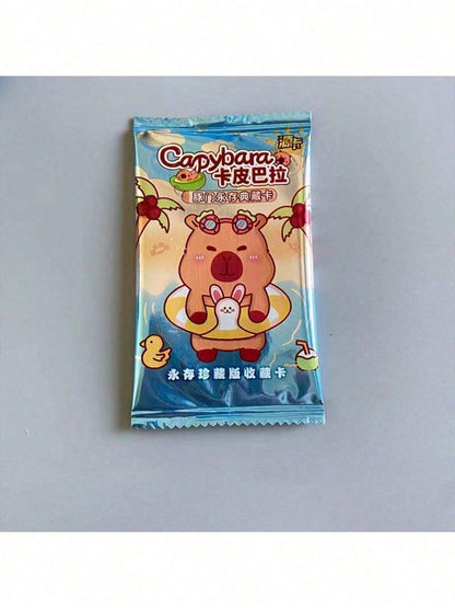 160pcs/Box Random Capybara Card Series, Cute Dolphin Flashcards, Anime Theme, 5pcs/Pack, Including Collectible Version, Suitable For Card Collectors, Party Favors (Assorted Styles)