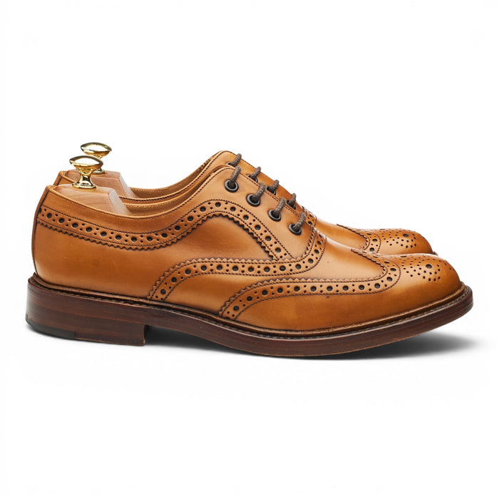 1880 'Ashby' Tan Brown Leather Oxford Brogues UK 8 G