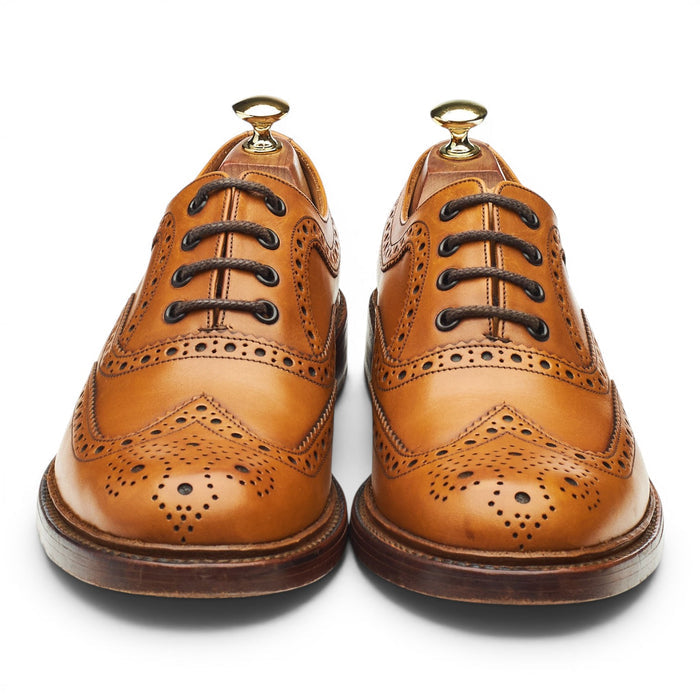 1880 'Ashby' Tan Brown Leather Oxford Brogues UK 8 G
