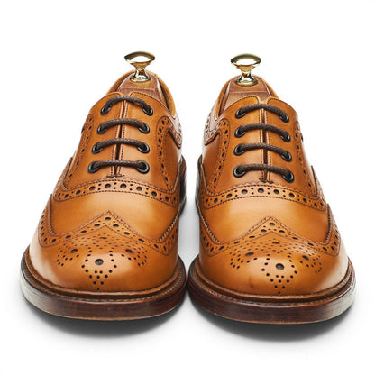 1880 'Ashby' Tan Brown Leather Oxford Brogues UK 8 G