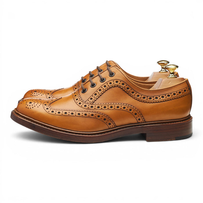 1880 'Ashby' Tan Brown Leather Oxford Brogues UK 8 G