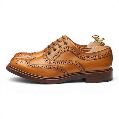 1880 'Ashby' Tan Brown Leather Oxford Brogues UK 8 G