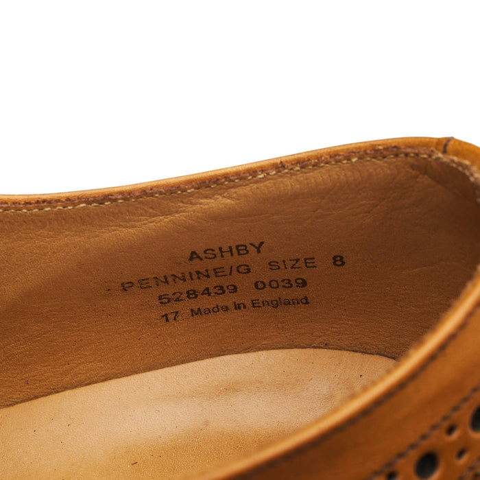 1880 'Ashby' Tan Brown Leather Oxford Brogues UK 8 G