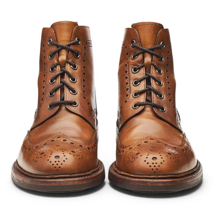 1880 'Bedale' Brown Leather Brogues Boots UK 7 G