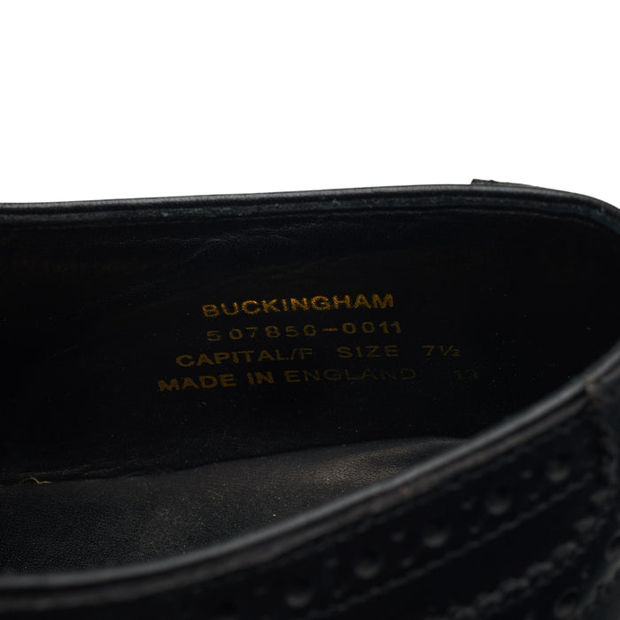 1880 'Buckingham' Black Leather Oxford Brogues UK 7.5 F