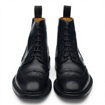 1880 'Burford 2' Black Leather Boots Brogues UK 7 F
