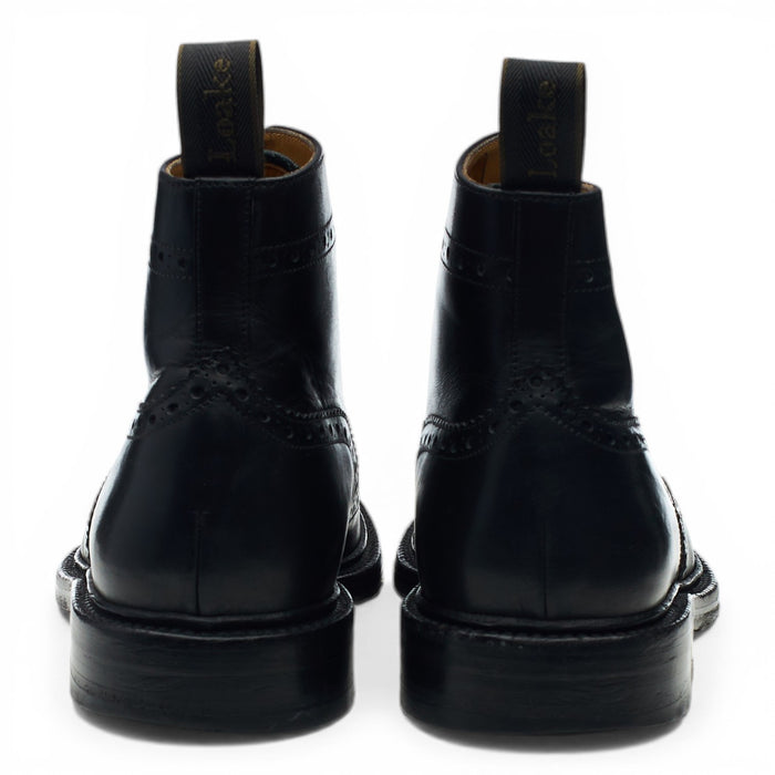 1880 'Burford 2' Black Leather Boots Brogues UK 7 F