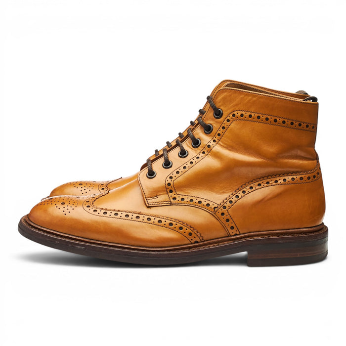 1880 'Burford 2' Tan Brown Leather Brogue Boots UK 8.5 F