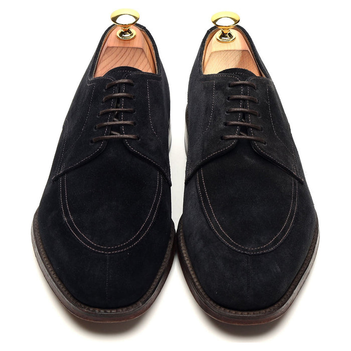 1880 'Ealing' Navy Blue Suede Split Toe Derby UK 7 F