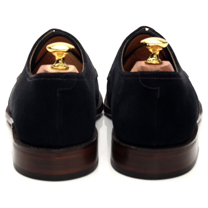 1880 'Ealing' Navy Blue Suede Split Toe Derby UK 7 F